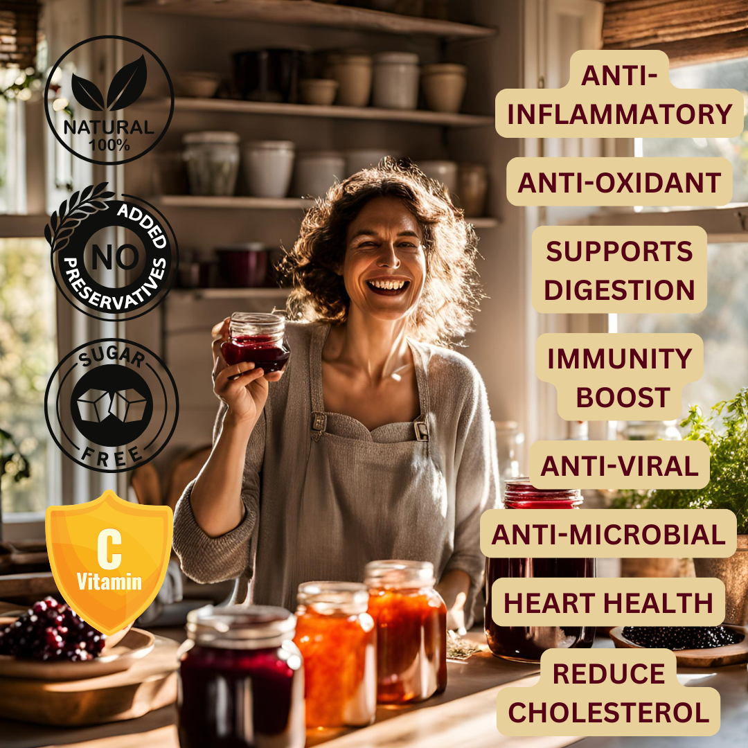 Immunity Boost Bundle - Ginger Shot (4X 420ml Bottles) and Elderberry Syrup (1x 500ml Bottle) | one Month Supply | Complete Support for Heart, Digestion, Immunity and Vitality